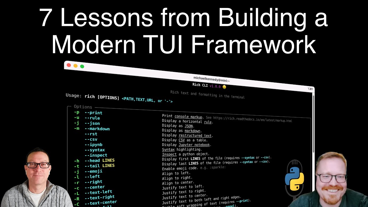 Episode #380 - 7 lessons from building a modern TUI framework | Talk ...
