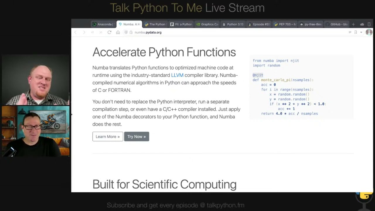 Episode #474 - Python Performance for Data Science | Talk Python To Me ...