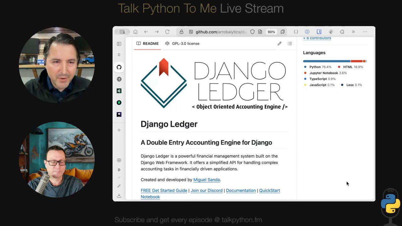 Talk Python to Me: #502: Django Ledger: Accounting with Python