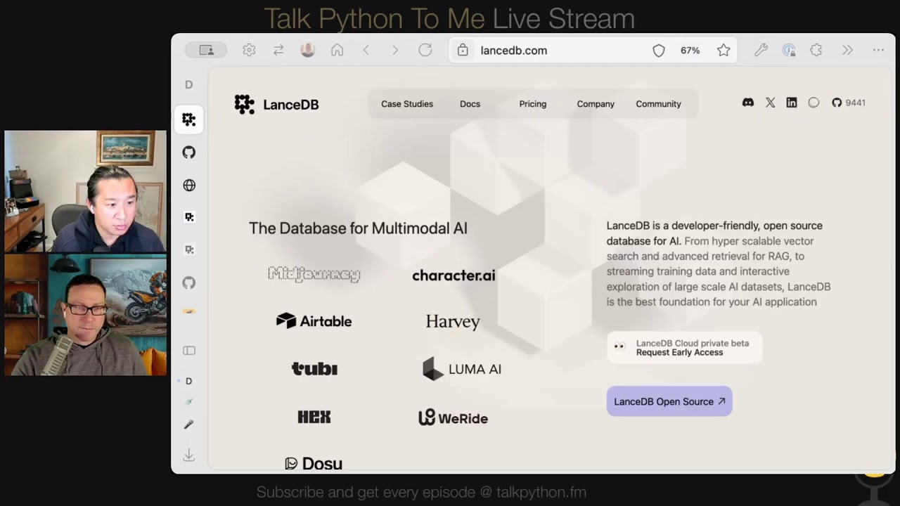 Lancedb Database Episode #488 - Multimodal data with LanceDB | Talk Python To Me Podcast